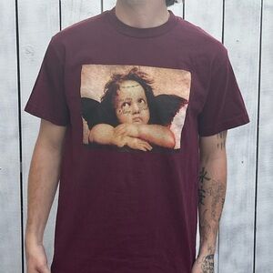 Burgundy Angel Graphic T-Shirt